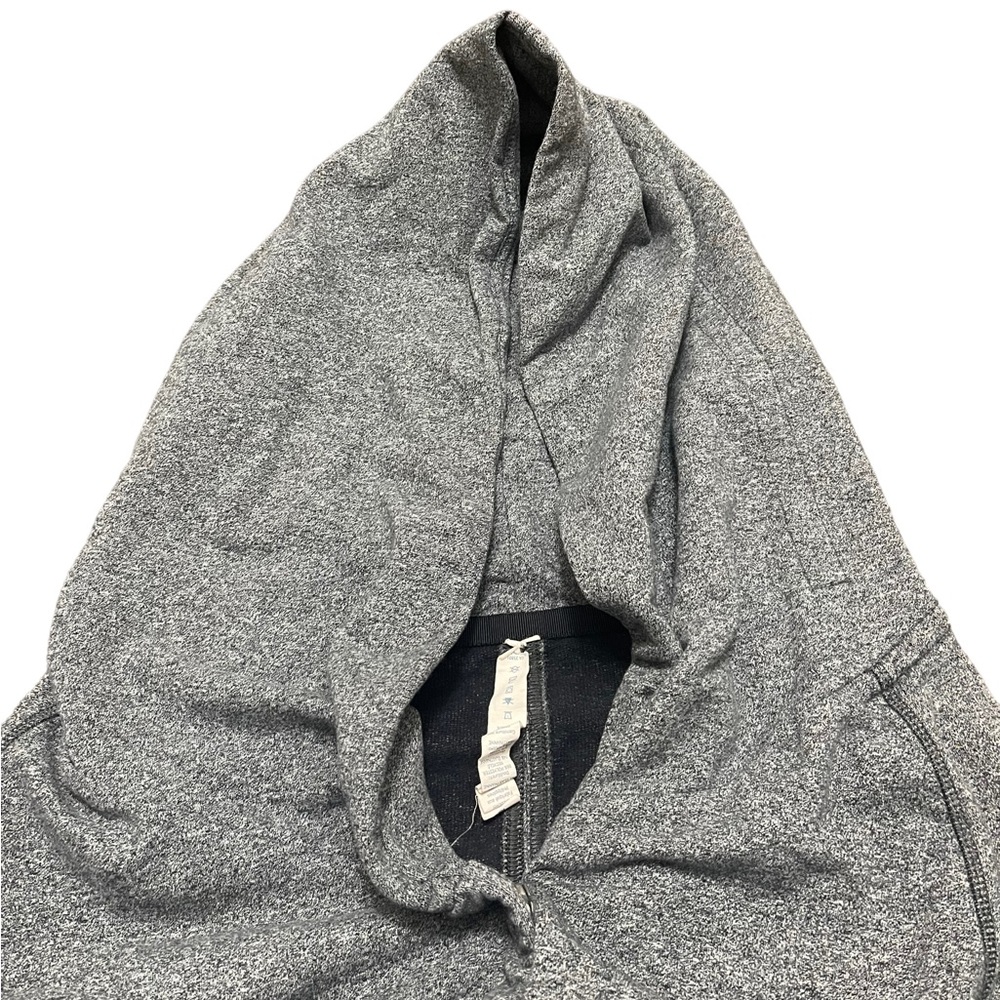 Lululemon Women’s Size 4 Hoodie Snap Close Yoga Jacket Oversized Hood Gray FLAWS - Picture 2 of 15
